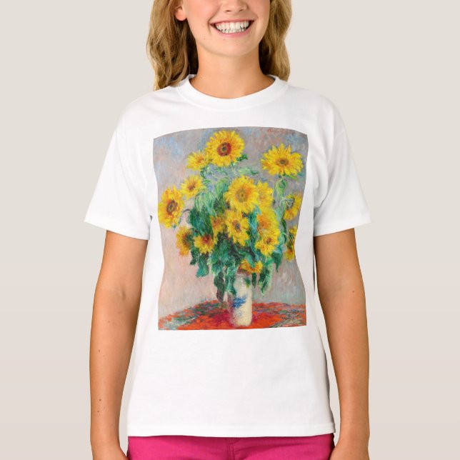 T-shirt Bouquet de tournesols Claude Monet (Devant)