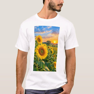 T-shirt Bouquet de tournesols Design floral