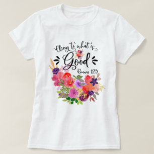 T-shirt Bouquet floral coloré   Romains 12:9