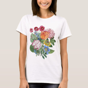 T-shirt Bouquet Tulips Peony Flowers