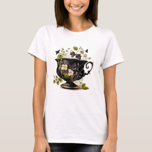 T-shirt Bouquet vintage Teacup Floral