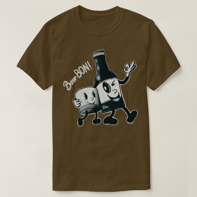 T-shirt BourBon Lover Fête en caoutchouc (Design devant)