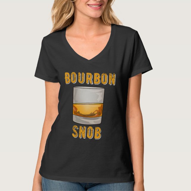 T-shirt Bourbon Snob  Whiskey Drinker (Devant)