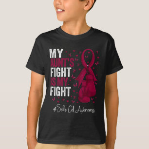 T-shirt Bourgogne Ribbon Survivor Aunt Sickle Cell Awards