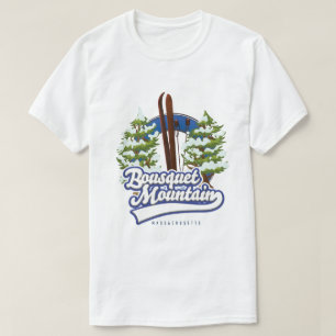 T-shirt Bousquet Mountain Massachusetts logo Ski