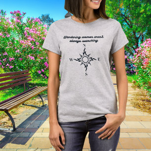 T-shirt Boussole de femmes errantes motivationnelles moder