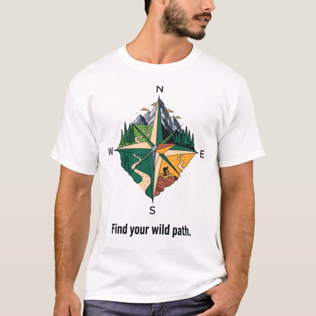 T-shirt Boussole du navigateur de sentiers (Devant)