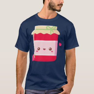 T-shirt Bouteille de confiture de fraise mignonne