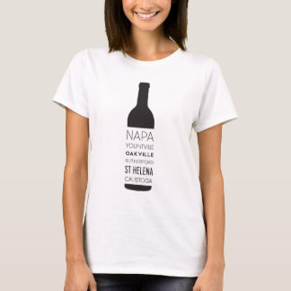 T-shirt Bouteille de vin de villes de Napa Valley