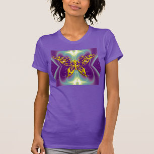 T-shirt BOUTEILLE HYPER, Vagues Fractées vert pourpre