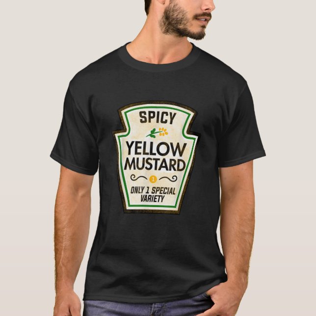 T-shirt Bouteille Jaune Étiquette Halloween Cos correspond (Devant)
