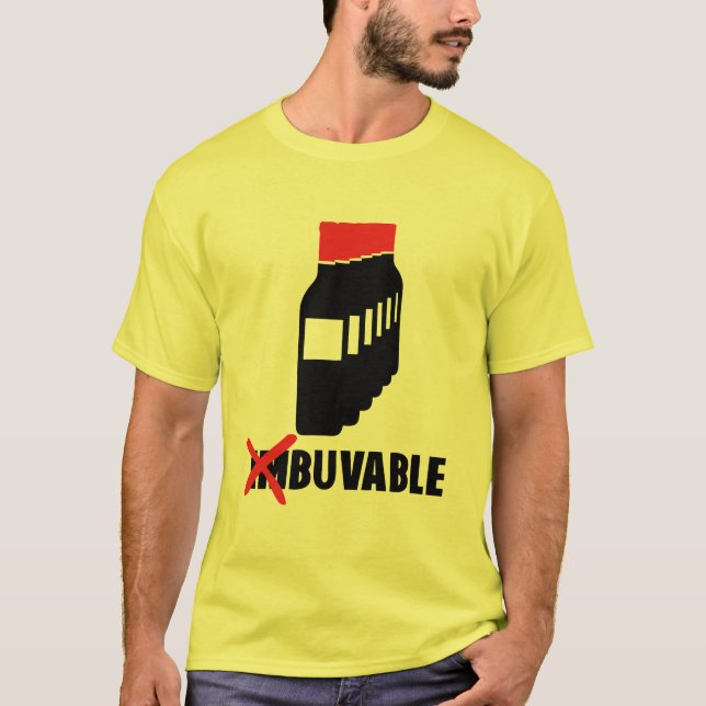 T-shirt bouteille vin buvable humour alcool quantité (Devant)