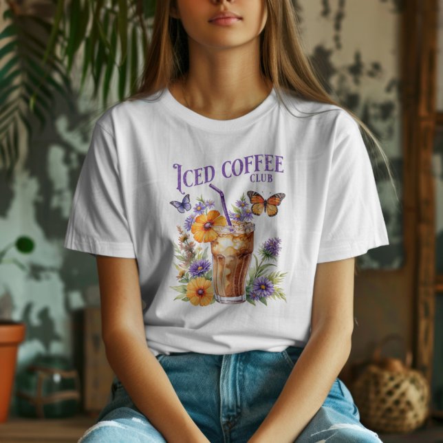 T-shirt Bouteille Vintage Iced Coffee Club (Créateur téléchargé)