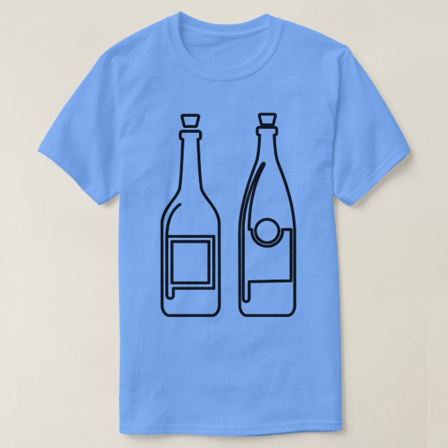 T-shirt Bouteilles à vin (Design devant)