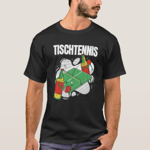 T-shirt Bouteilles De Bière Avec Table Tennis Bat Bière Te