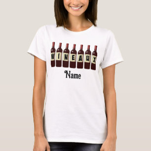 T-shirt Bouteilles de vin rouge Wineaux Customisées