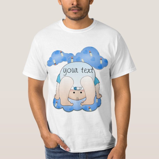 T-shirt Bouteilles et nuages pour bébé adulte - Personnali (Devant)