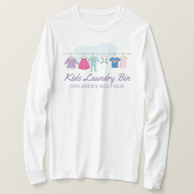 T-shirt Boutique pour enfants Boutique de blanchisserie (Design devant)