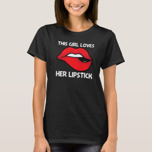 T-shirt Bouton à lèvres cool pour filles enfants maquillag