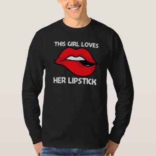 T-shirt Bouton à lèvres cool pour filles enfants maquillag