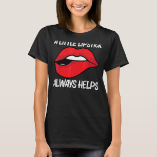 T-shirt Bouton à lèvres cool pour hommes femmes maquillage
