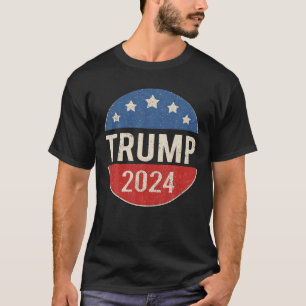 T-shirt Bouton de campagne rétro Trump 2024 Re Elect Presi