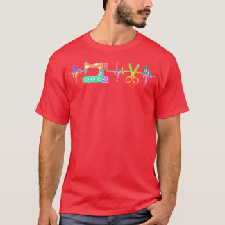 T-shirt Bouton De Coeur À Coudre Pour Aspirateur À Coudre 