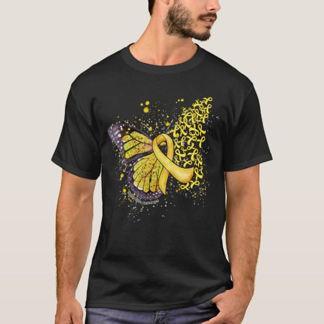 T-shirt Bouton de séchage de sensibilisation au spina bifi (Devant)