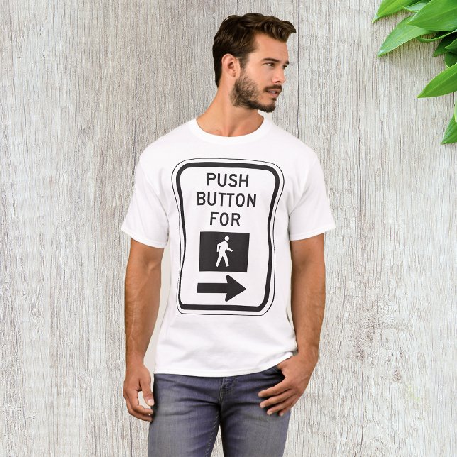 T-shirt Bouton Push pour le panneau de croisement (Créateur téléchargé)