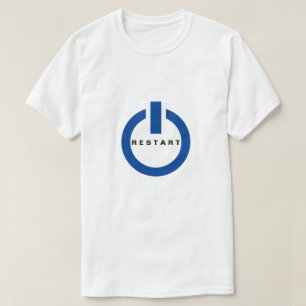 T-shirt bouton Redémarrer