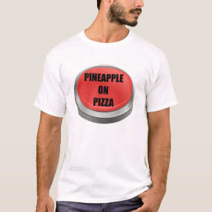 T-shirt Bouton rouge - Ananas sur la pizza