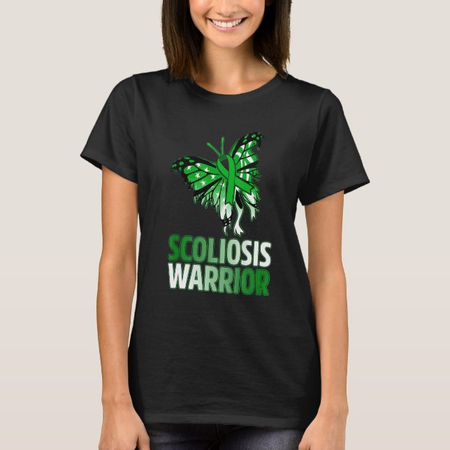 T-shirt Bouton vert Billet drapeau américain pour la Scoli (Devant)