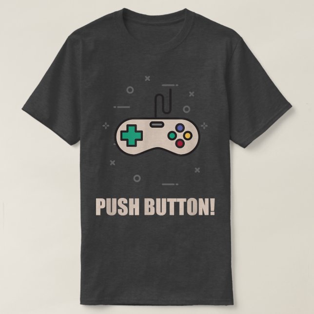 T-shirt Boutons-poussoirs de manette de jeu  (Design devant)
