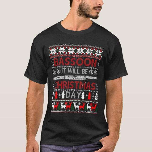 T-shirt Bouvon Ce Sera Noël Jour Cadeau Laid Noël (Devant)