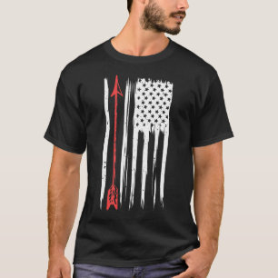 T-shirt Bow Hunting Gear Vintage American Flag Retro Arche