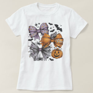 T-Shirt Bow Mignonne Halloween - Bow Starry Violet
