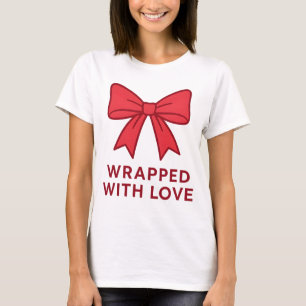 T-shirt Bow rose Enveloppé Avec Amour Coquette Esthétique