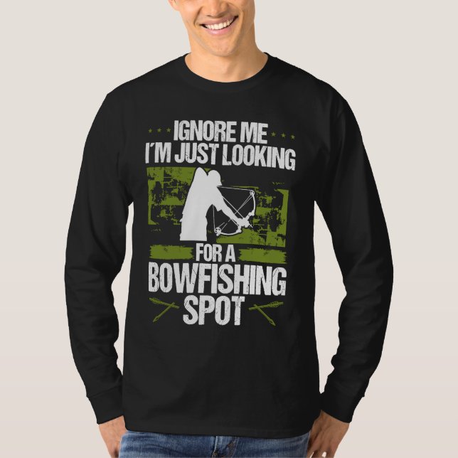 T-shirt Bowfisher Fisherman Bowfishing Spot Archer Bowhunt (Devant)