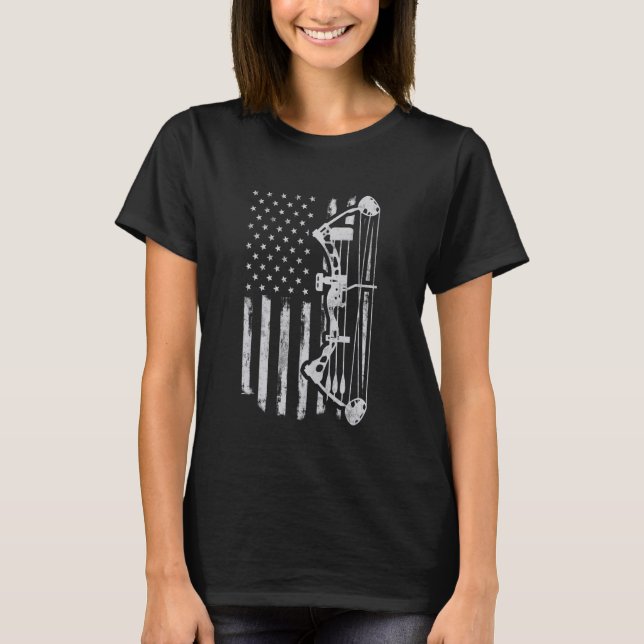 T-shirt Bowhunter Bowhunter Bowhunter Broadhead USA Drapea (Devant)