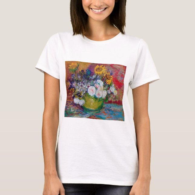 T-shirt Bowl avec fleurs, Van Gogh (Devant)
