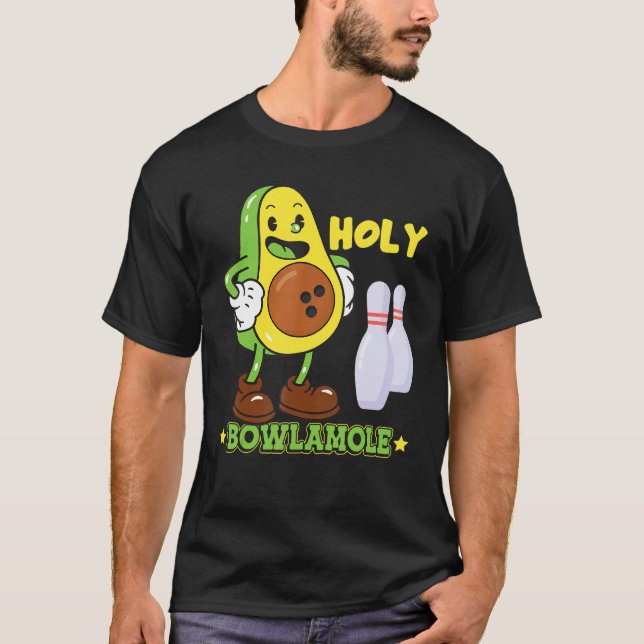 T-shirt Bowlamole Avocado Guacamole Bowling Bowling (Devant)