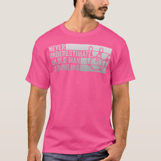 T-shirt Bowler Drôle Un Vieux Homme À Bowling