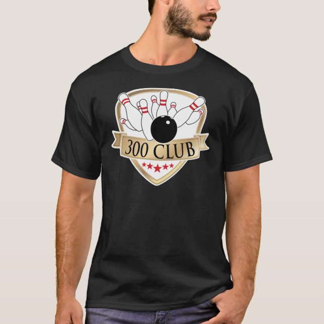 T-shirt Bowling 300 Club - Logo de jeu parfait   (Devant)