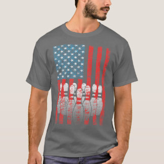 T-shirt Bowling American Flag Patriotique Bowler