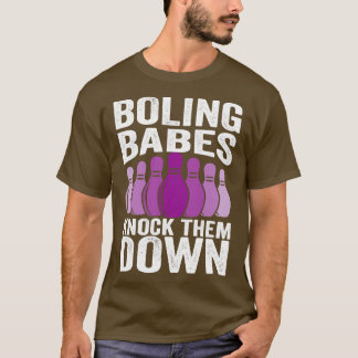 T-shirt Bowling Babes Les Frapper Retro Vintage Funny