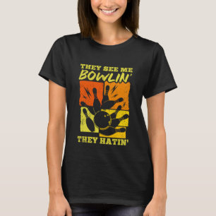 T-shirt Bowling Ball Pin Bowler Strike Bowling Fanatic Bow