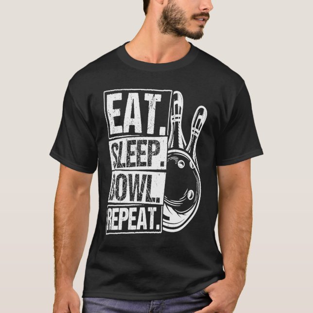 T-shirt Bowling Ball Pin Bowler Strike Bowling Fanatic Bow (Devant)