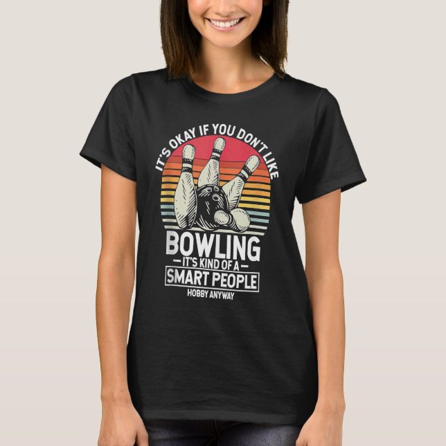T-shirt Bowling Ball Pin Bowler Strike Bowling Team Bowlin (Devant)