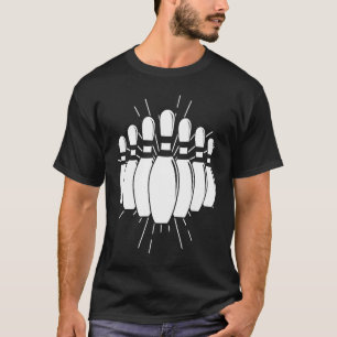 T-shirt Bowling Ball Pin Bowler Strike Team Bowling Alley