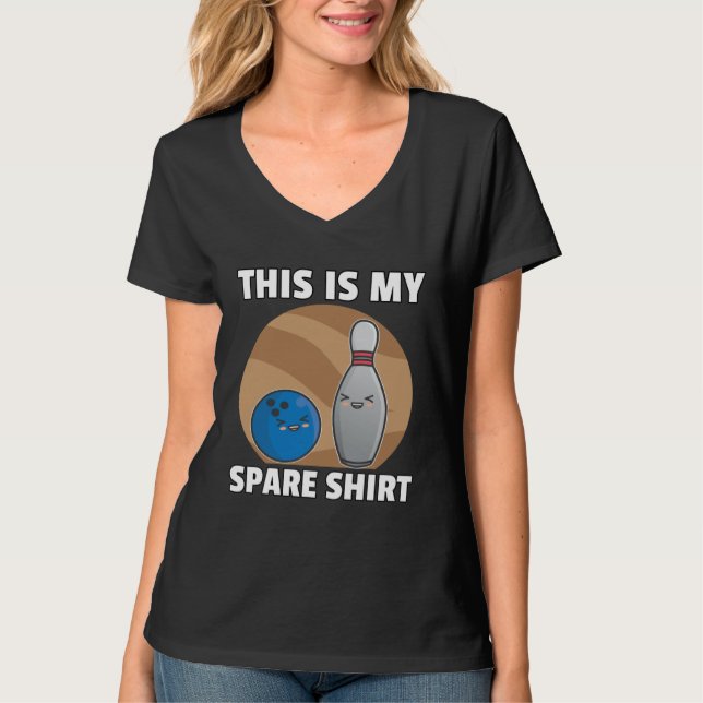 T-shirt Bowling Ball  Pin Men Women Kids Youth Mom Alley (Devant)